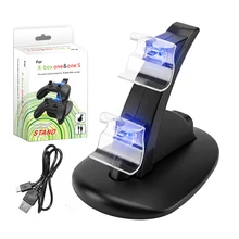 Gamepad Controller Charging Dock For Xbox One with LED Light Dual USB Wireless Charger Stand Station Base Cradle For Xbox One
