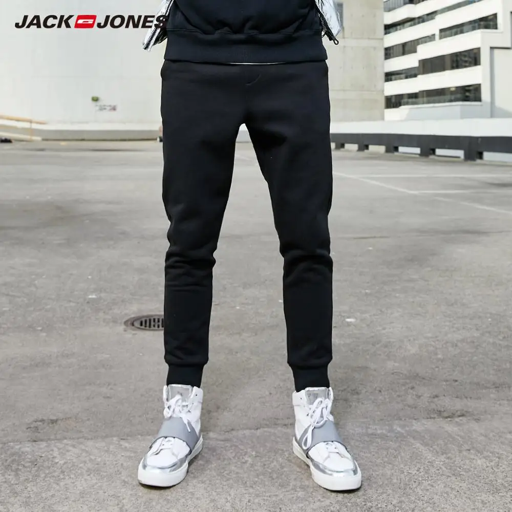 Мужские флисовые штаны JackJones Стрейчевые джоггеры облегающие спортивные мужские