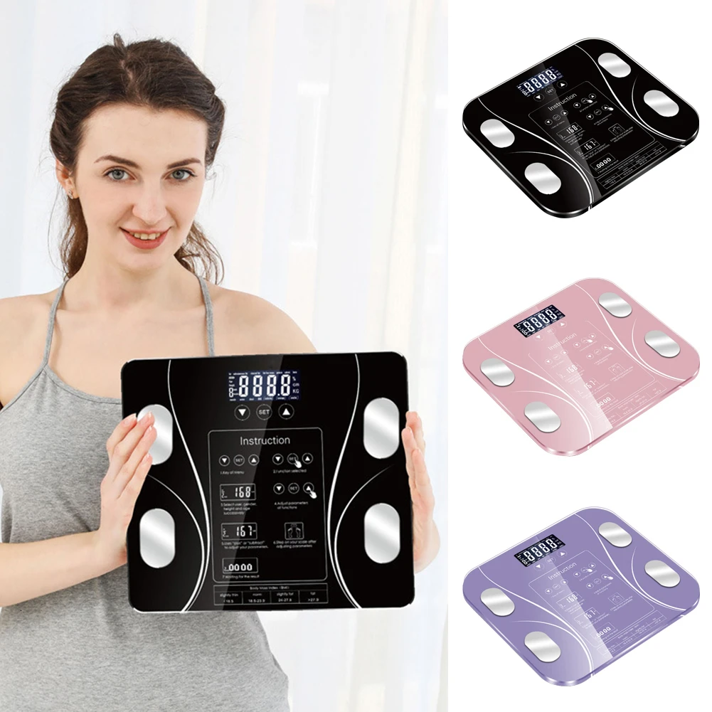 

Smart Bluetooth Body Fat Scale Household Body Fat BIM Scale Bathroom Electronic LED Digital Weight Balance Scale Android IOS