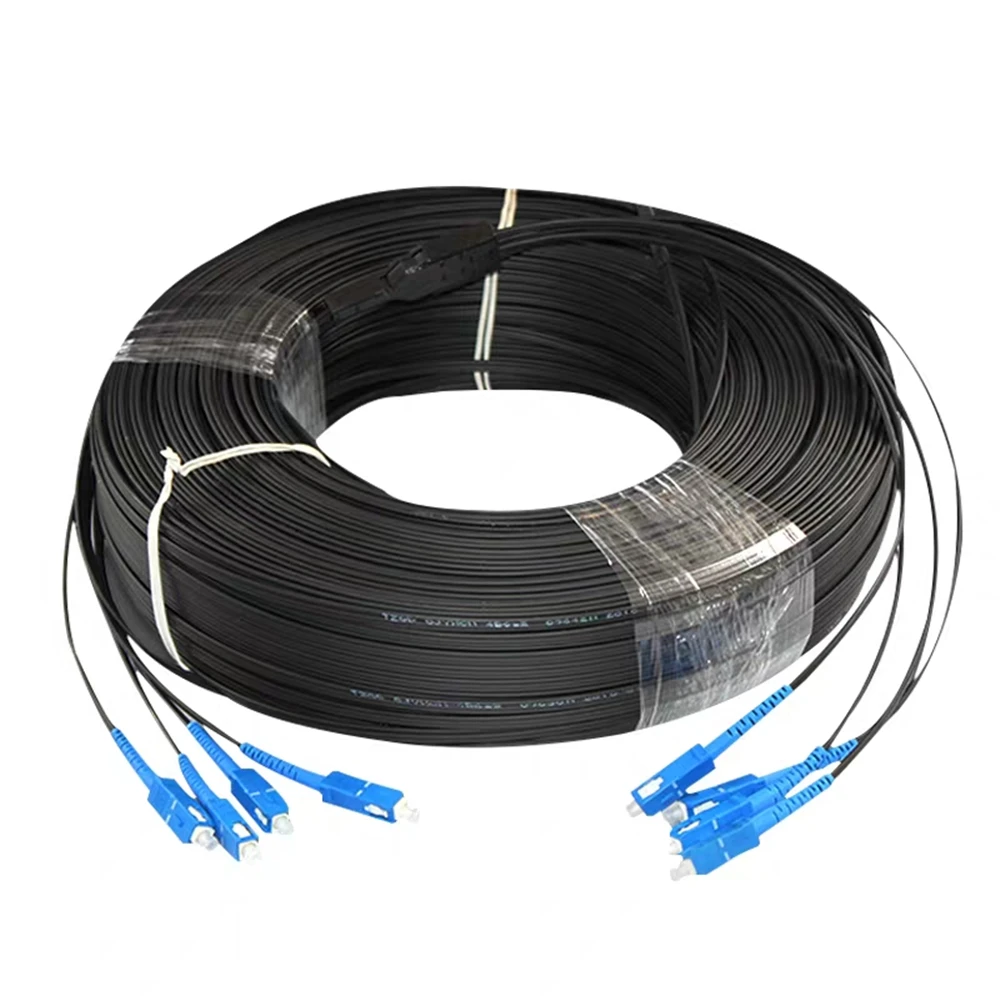 20 м SC/UPC 4 жильный наружный прямой оптический патч корд одномодовый FTTH волоконно