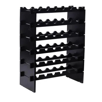 

Free Standing Wooden Stackable Modular Wine Rack Storage Stand Display Shelves with 36 Bottles Capacity Wobble-Free