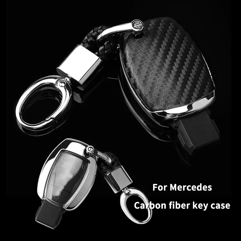 Чехол для ключей Mercedes Benz из углеродного волокна A B R G Class GLK GLA E200 E200L w204 W251 W463 W176 защитный чехол для ключей