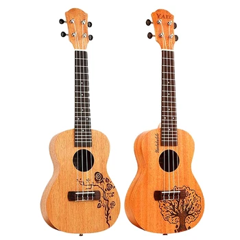 

YAEL 23 Inch 4 Strings Mahogany Ukulele Rosewood Fretboard Hawaiian Accoustic Guitar Music Instrument Rosevine & Sapele Ukulele