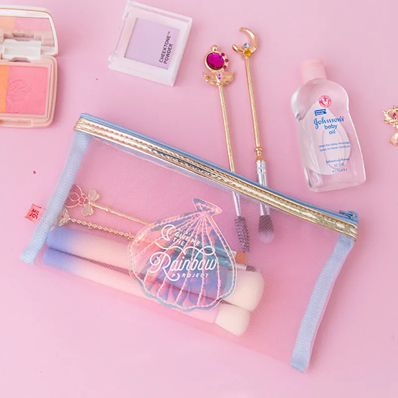 Milkjoy сетка Фламинго косметичка Harajuku Лазерная оболочка студенческий чехол