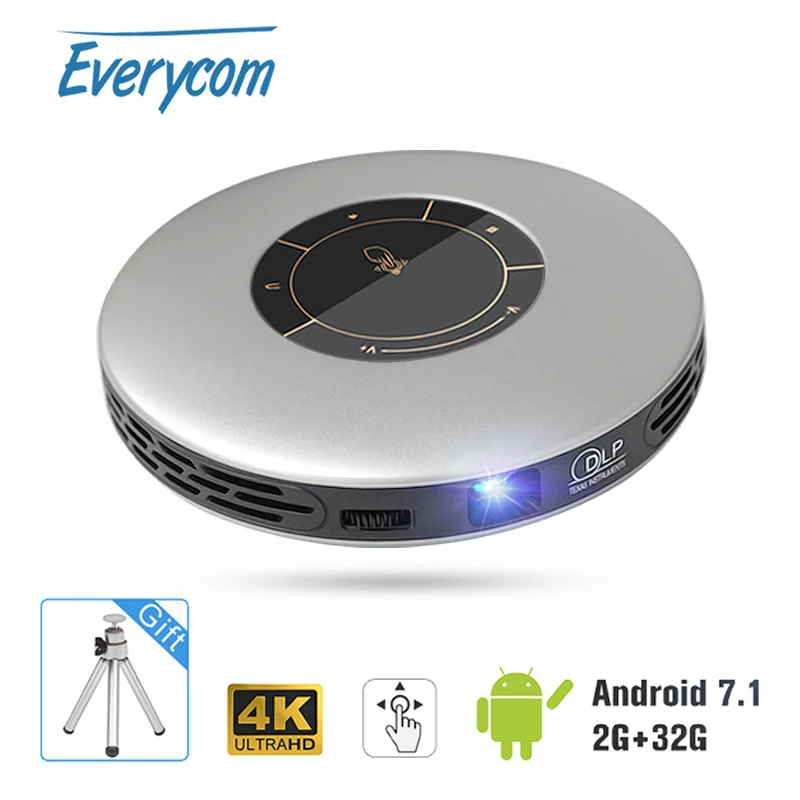 Мини DLP проектор 4K Android Карманный Портативный Micro WIFI Bluetooth Full HD для домашнего