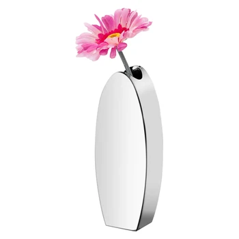 

Flower Vase Bedroom Garden Home Decor Holder Living Room Stainless Steel Balcony For Wedding Tabletop Plants Office Oval Shape