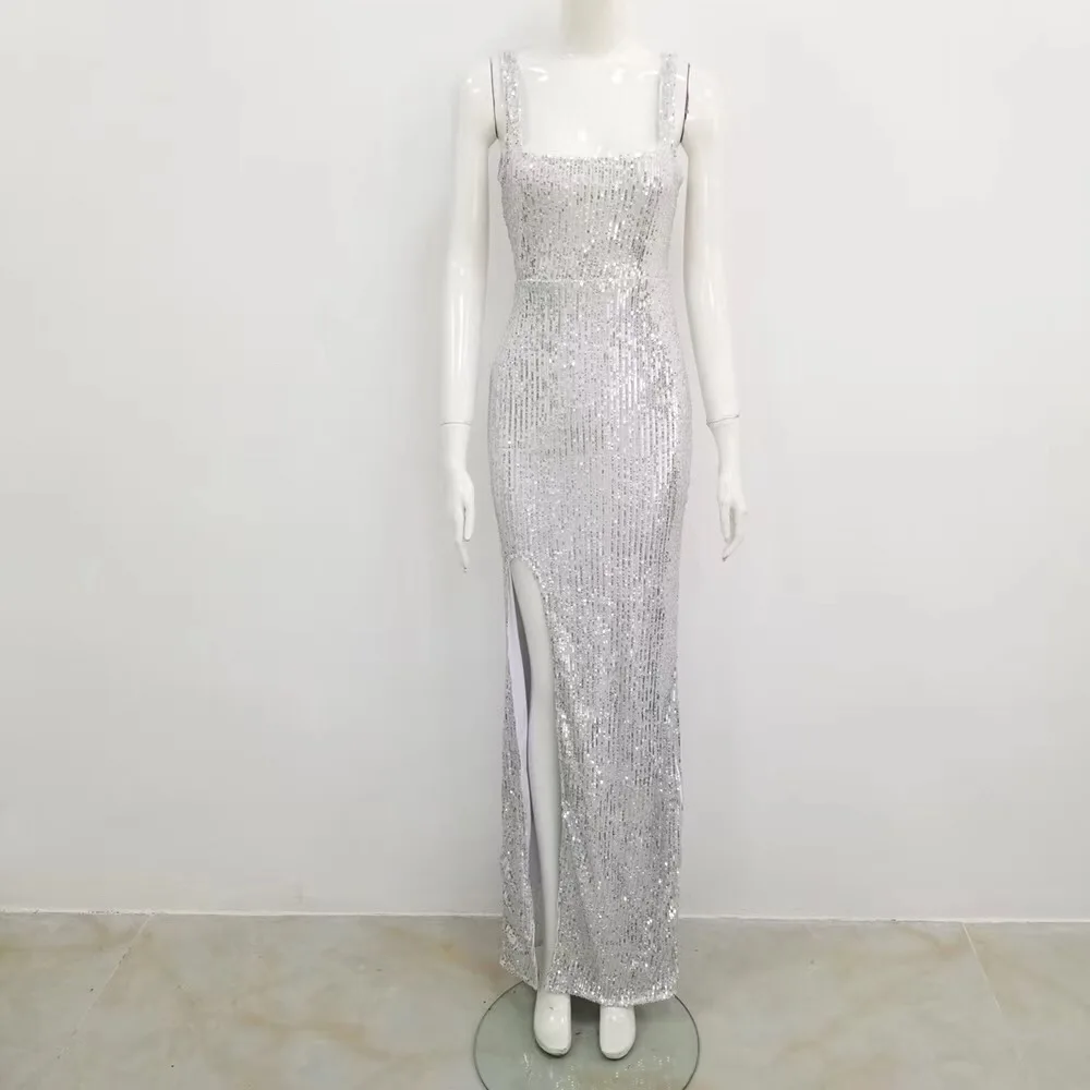 Vestidos, женские сексуальные дизайнерские длинные серебристые вечерние платья с блестками, вечерние макси платья знаменитостей