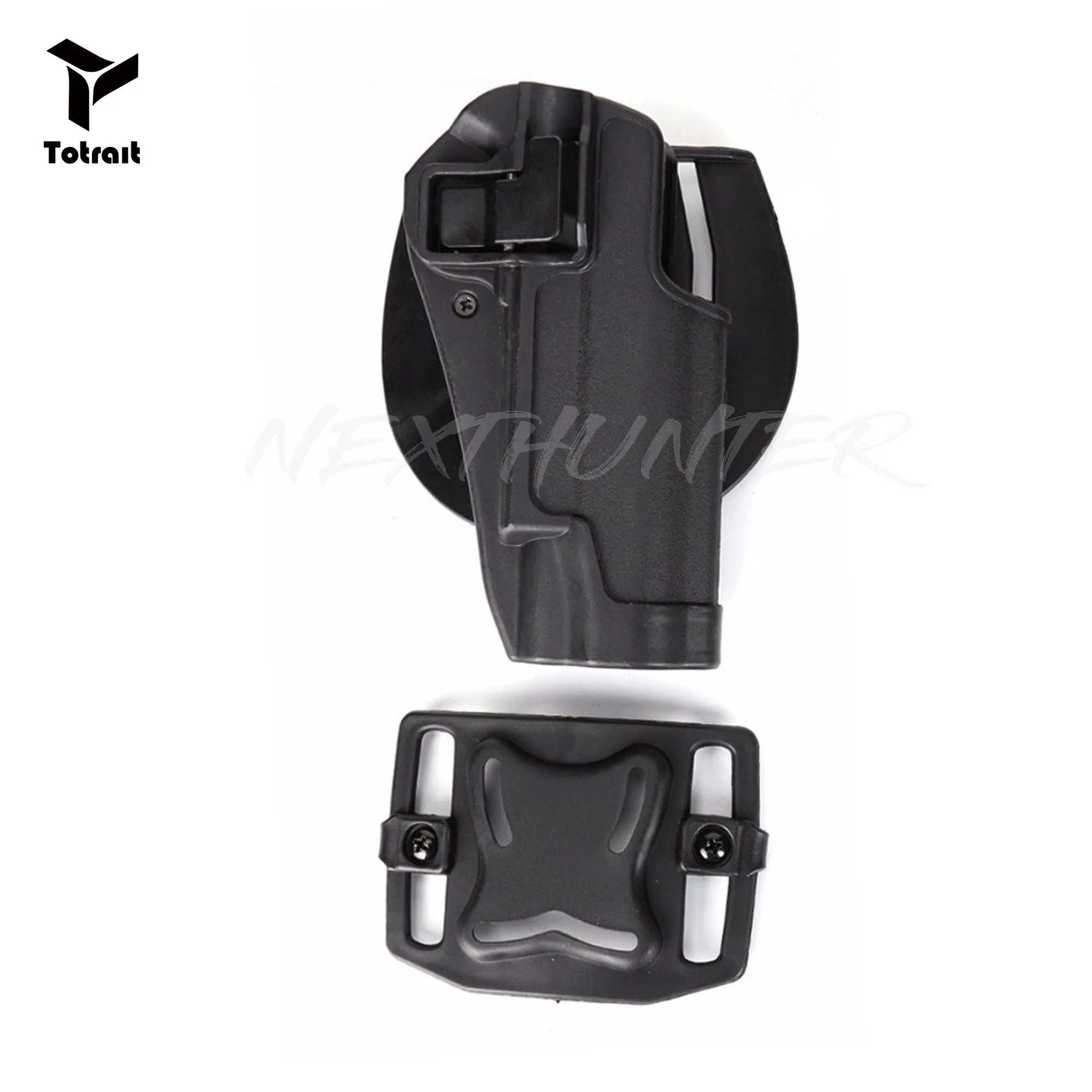 

TOtrait CQC Concealment Holster Tactical 1911 Pistol Gun Holster Right Hand Military Waist Belt Loop Paddle for Hunting Shooting