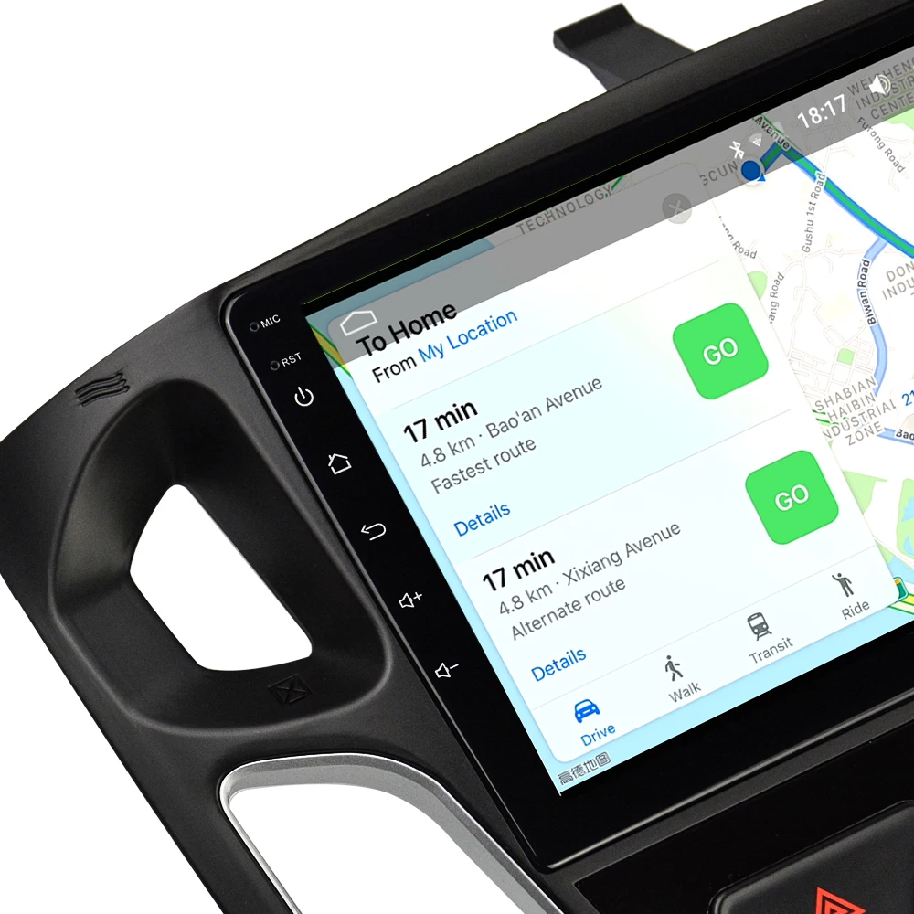 EKIY " ips Android 8,1 Автомобильный мультимедийный радио 4G+ 64G No 2din автопроигрыватель аудио для Ford Focus 3 2012- gps Навигация стерео