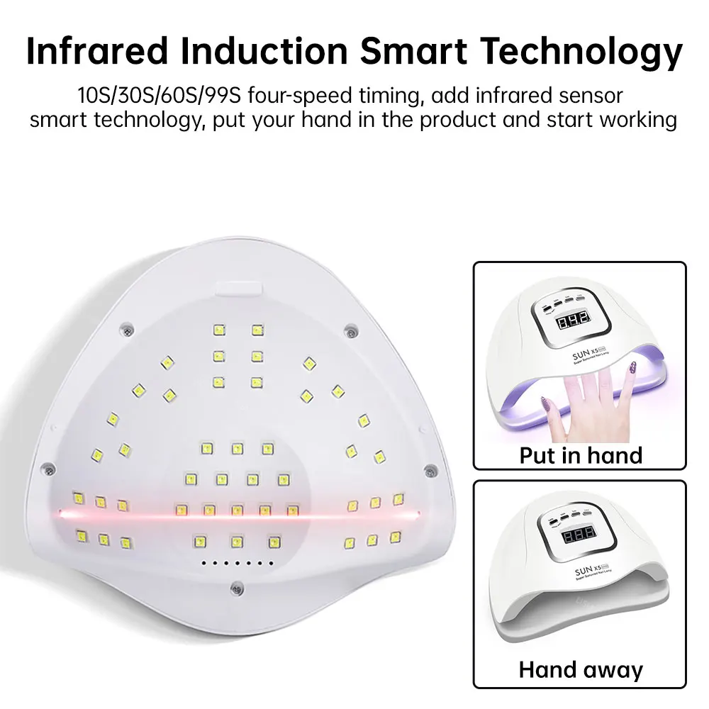 90W UV LED Nail Lamp For Manicure 45 Leds Nail Dryer For All Gels Polish LCD Display Lamp For Drying Nails Manicure Tools - Image 5
