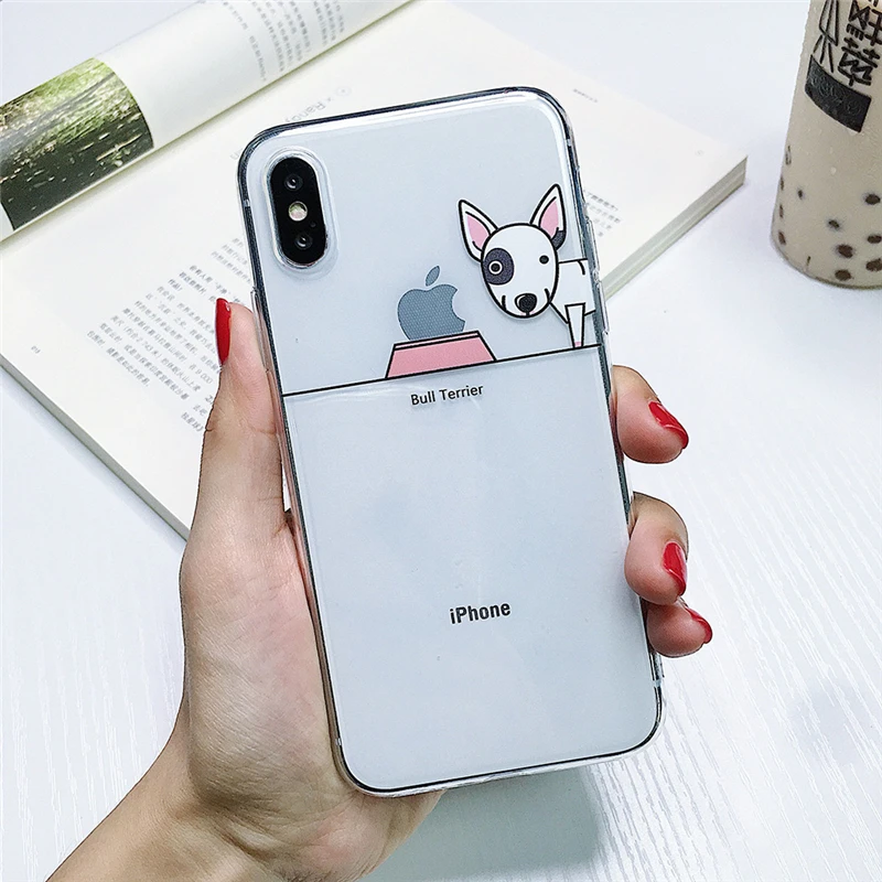 Креативная японская и Корейская собака XR мобильный корпус для iphone 8 7 6 6s plus милый