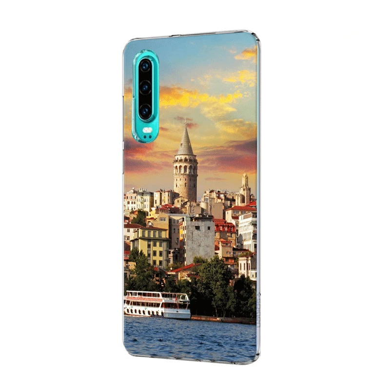 Мобильный телефон чехол для P Smart Z Plus P30 P20 P10 P9 P8 Lite Pro Жесткий Турция Стамбул Sceneary