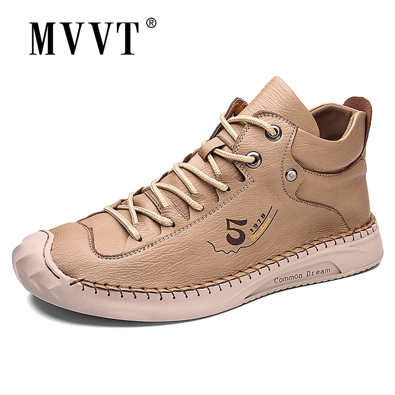 

New Fashion Leather Men Boots Winter Comfortable Microfiber Leather Boots Men Ankle Hot Sale Work Tooling Boots Handmade