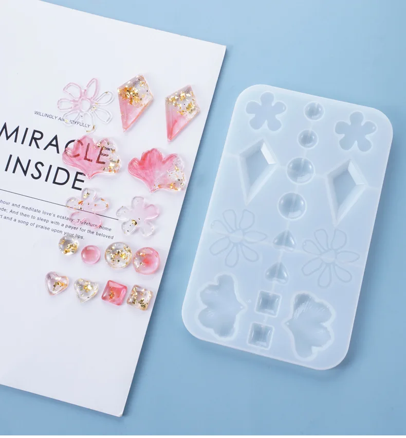 

DIY Resin Mold Handmade Coaster Silicone Molds Jewelry Making Hand Made Tool Set Epoxy UV Resin Molds Necklace pendant molds