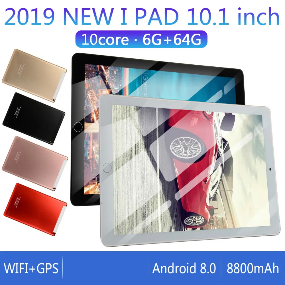 

2020 WiFi Tablet PC 12800*800 IPS Screen 10 Inch Ten Core 6G+64G Android 8.0 Dual SIM Dual Camera Tablet GPS Phone Pad