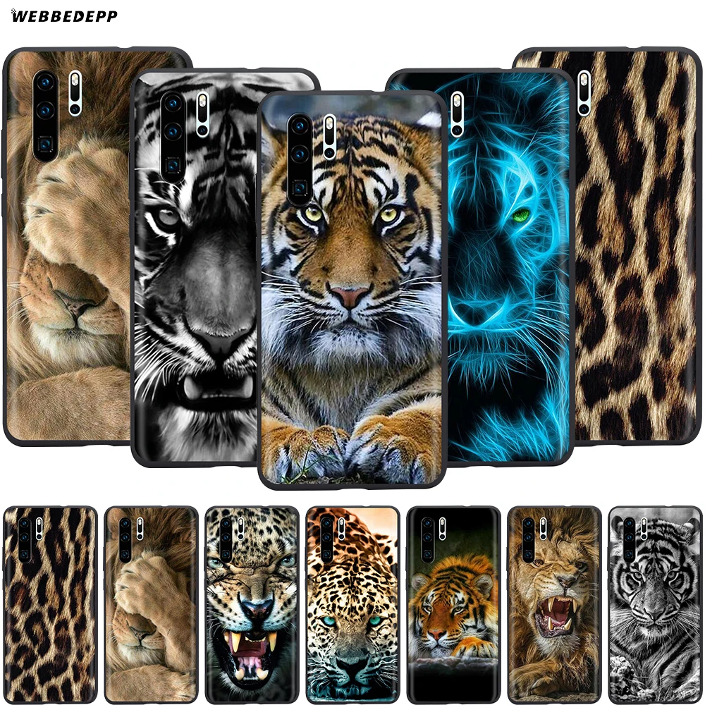 Webbedepp модный леопардовый чехол с тигром для Huawei Mate 10 20 30 Nova 2i 2 3 3i 4 5i Y5 Y6 Y7 Y9 Pro Lite