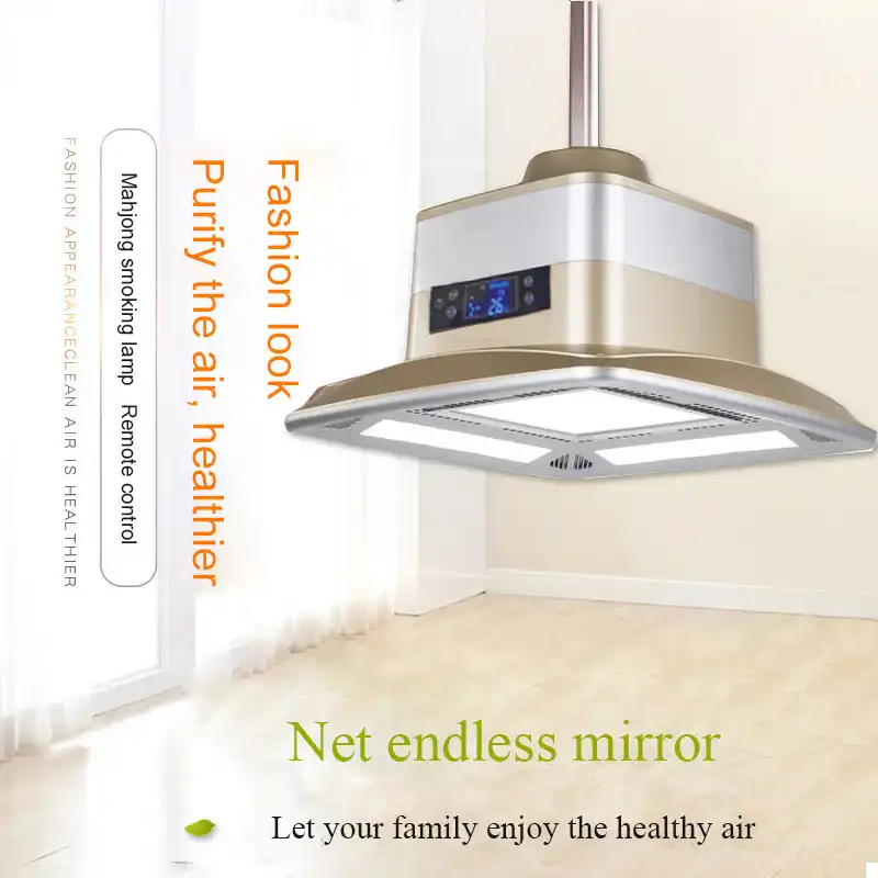 Led Lcd Chess Room Air Purifier Ceiling Fan Light Smoking