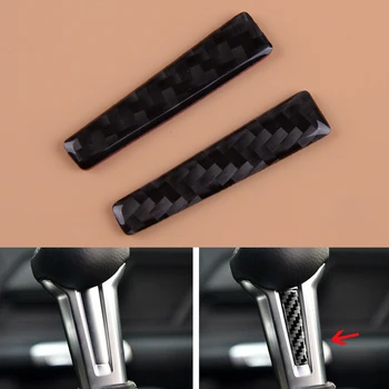 

beler 2Pcs Carbon Fiber Gear Shift Handle Decor Trim Cover Fit for Ford Mustang 2015 2016 2017 2018 2019