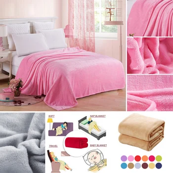 

Soft Throw Flannel Blanket For Bed Adult Aircraft Sofa Office Coral fleece Blanket Towel Travel Portable Car Cover Throw Blanket