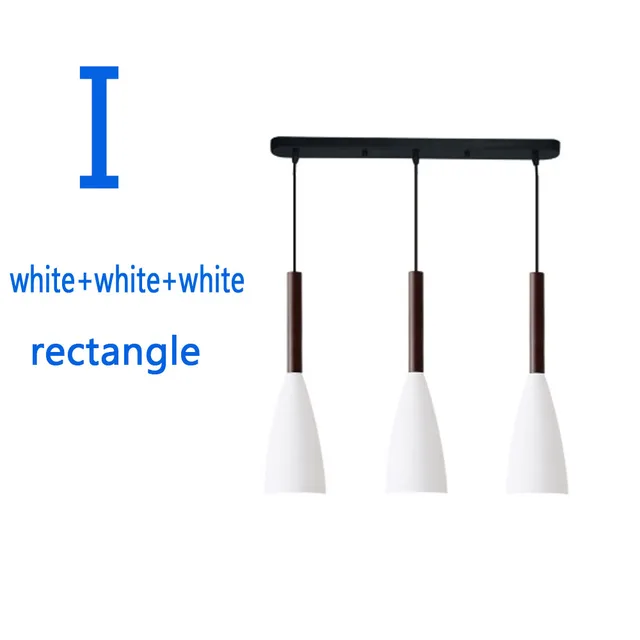 Nordic Pendant Lights Modern Hanging Lamps Minimalist Simple Light Multicolor Lamp 3 Heads for Kitchen Dining Room coffee bar white