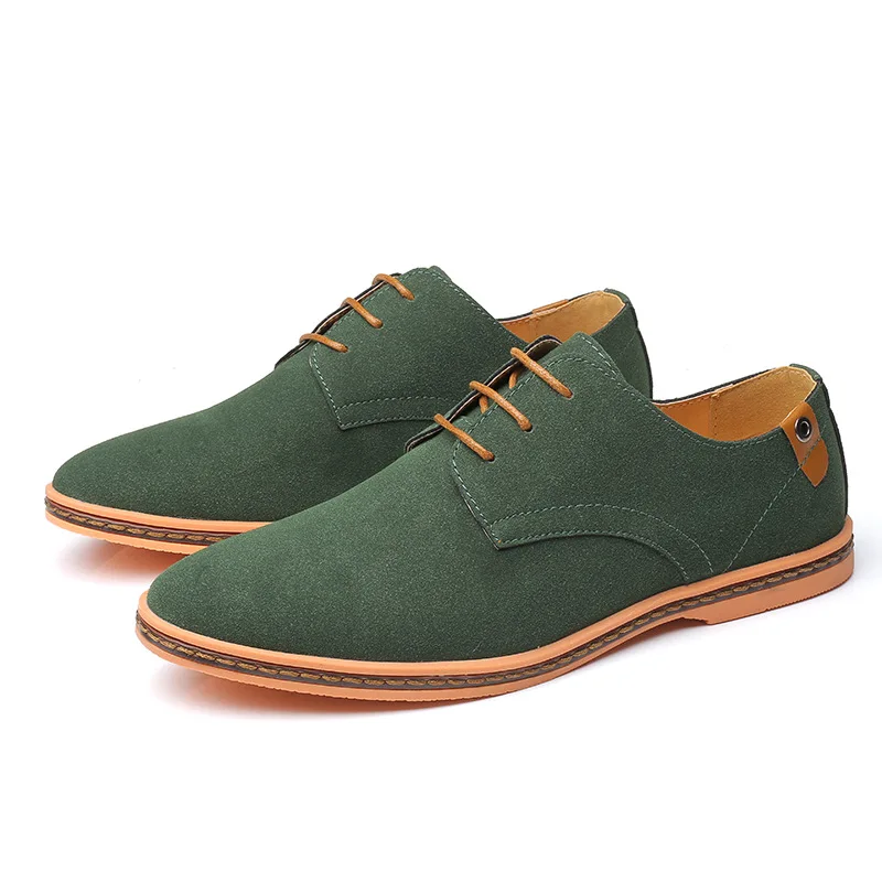 Spring Suede Leather Men Shoes Oxford Casual Shoes Classic Sneakers Comfortable Footwear Dress Large Size Flats mens shoes