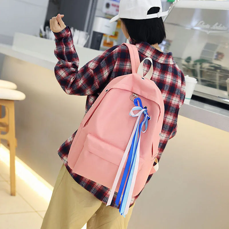 Cheap dower me 004 new embroidered line backpack nylon cloth large capacity anti theft European and American women s backpack