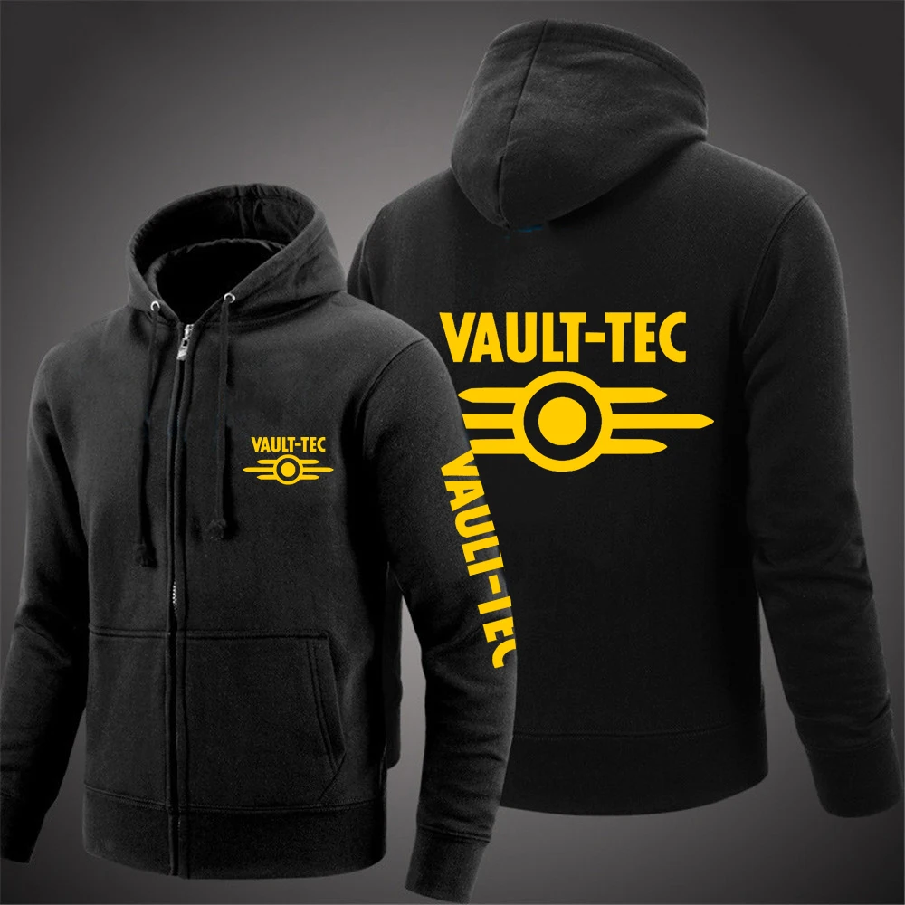 Толстовка с капюшоном на молнии для мужчин и женщин свитшот логотипом Vault Tec