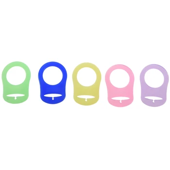 

Silicone pacifier clip Ring Tie of Random Color