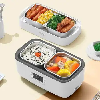 

220V Multifunction Electric Lunch Box Double Stainless Steel Liner Insulation Portable Steam Heat Electric Rice Cooker Office