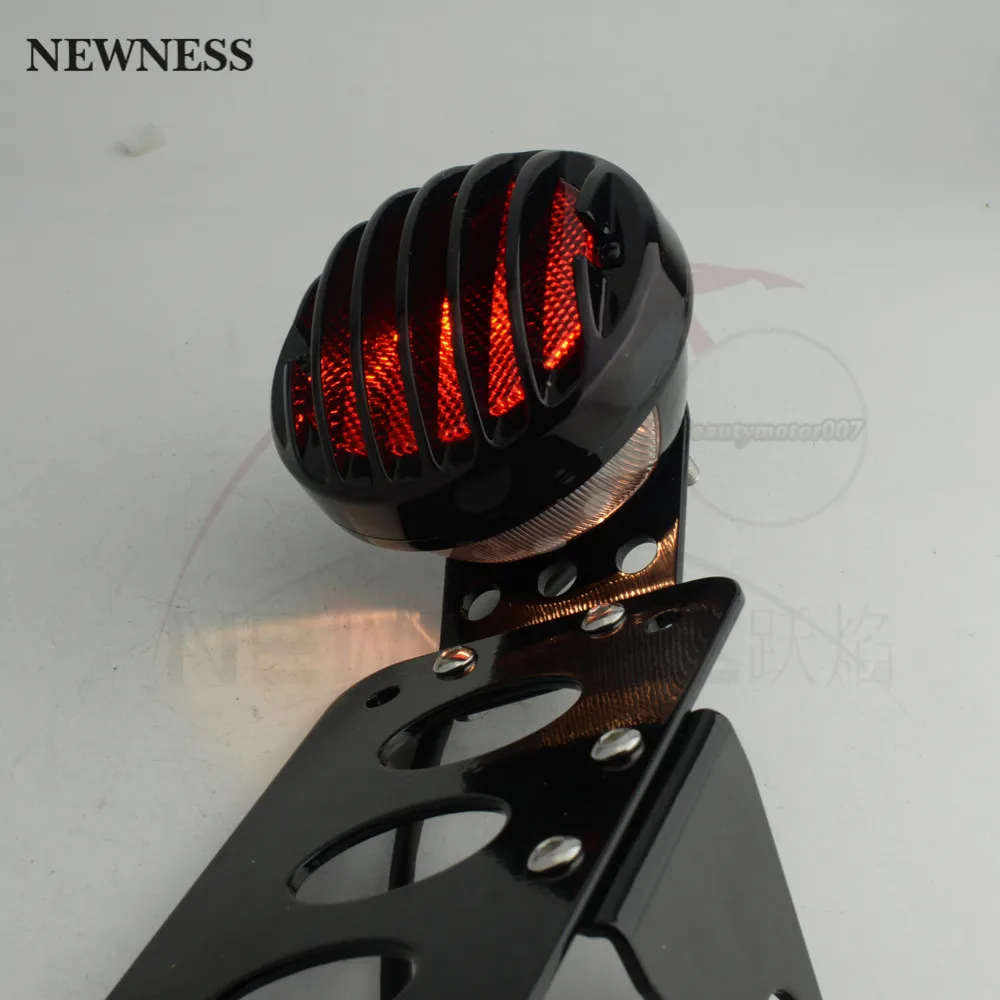 Motorcycle light Motorcycle Side Mount Tail Light License Number Plate Bracket Fits For Harley Sportsters Bobber Chopper Rear Stop Light
