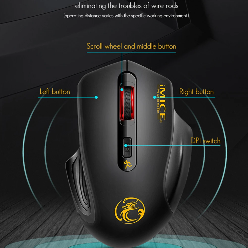 4 кнопки 2500 dpi 2,4 GHz USB эргономичная беспроводная мышь игровая мышь беспроводная Bluetooth мышь для ноутбука игровая мышь