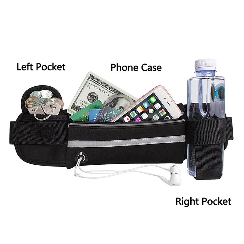 Waterproof Women Man Sports Bag Running Belt Waist Bag Fitness Pouch Phone Holder Jogging Cycling Waist Belt Bags Waist Pack