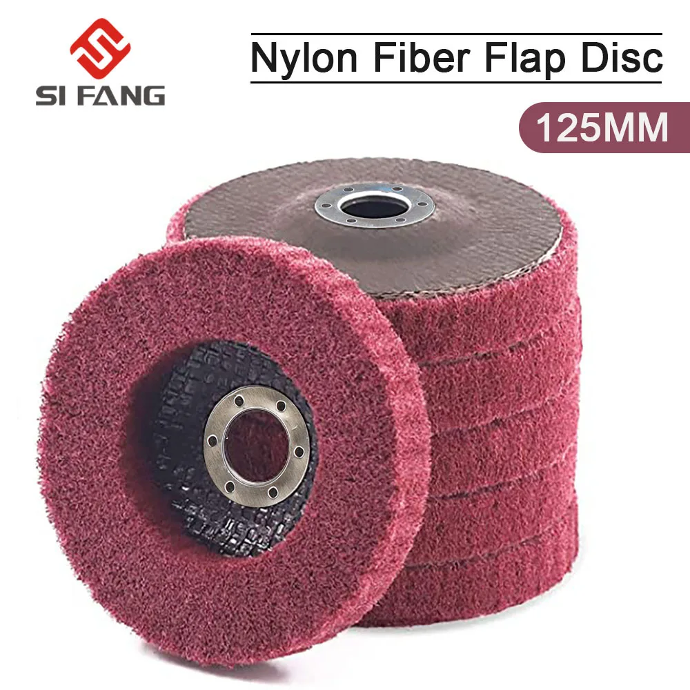 4-8" Nylon Fiber Flap Disc Polishing Wheel Abrasive Buffing Scouring Pad 320Grit 
