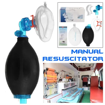 

1 Set PVC Oxygen Mask Ambu Bag Simple Self-help Manual Resuscitator Oxygen Tube Reservoir Bag Transparent Mask First Aid Kit