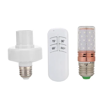 

E27 LED UVC Sterilize Germicidal Corn Lamp Remote Control Kill Dust Bacteria Ultraviolet Disinfection Light Bulb with Base Holde
