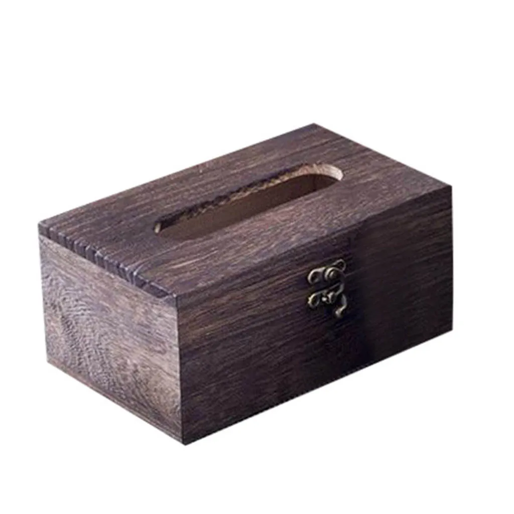 Высококачественная Ретро деревянная коробка для салфеток, чехол для туалетной бумаги, держатель для салфеток, домашний автомобильный декор,, Прямая поставка