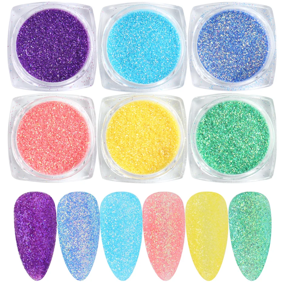 Nail Sugar Powder Macaron Candy Color Dipping Dust For Nail Designs Sweater Nails Pigment Glitter Manicure Decor  (2)