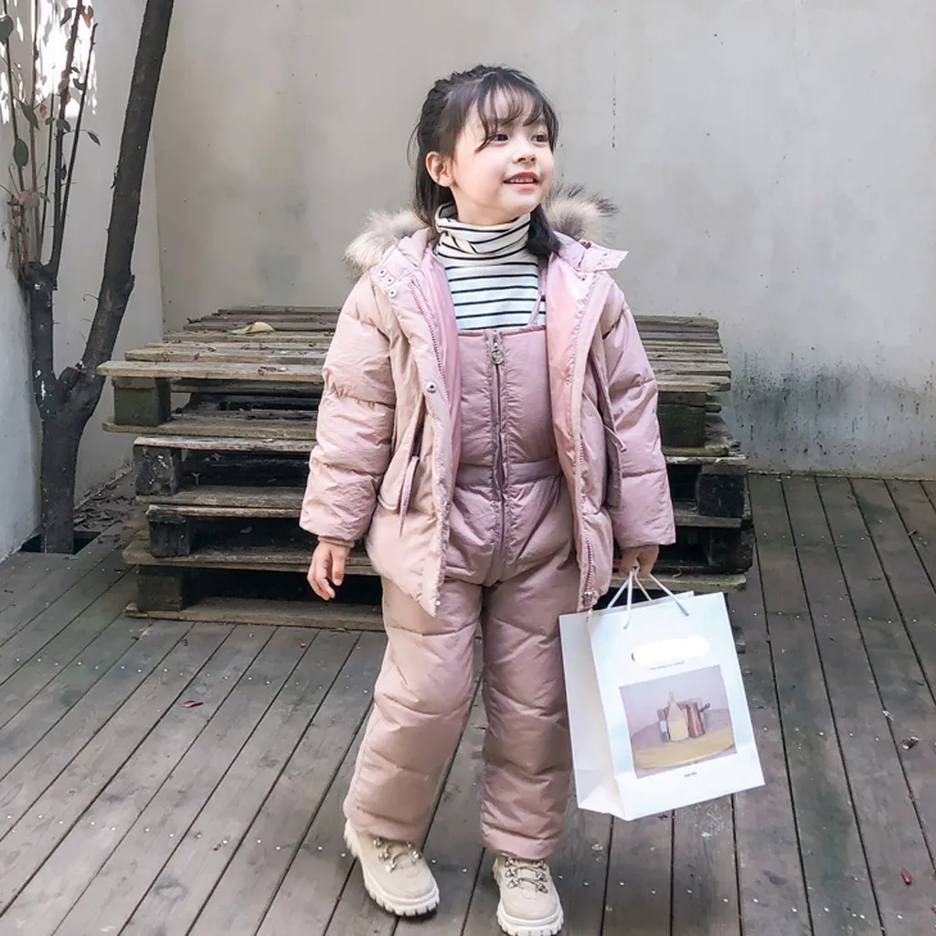 LONSANT/детская одежда; пальто для мальчиков и девочек; Детский Теплый зимний комбинезон; верхняя одежда+ комбинезон; комплект одежды; русские детские зимние куртки; N30