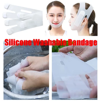 

Silicone Face Slimming Bandage Reduce Double Chin Thin Face Anti Wrinkle Breathable Face Massager Face-Lift Belt Face Care