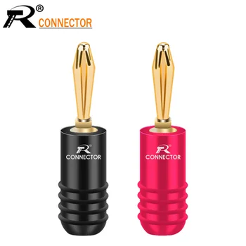 

10Pcs/5Pairs Speaker Banana Plug Adapter 4mm Wire Connector 24K Gold Plated For Musical HiFi Audio Banana Connectors Set