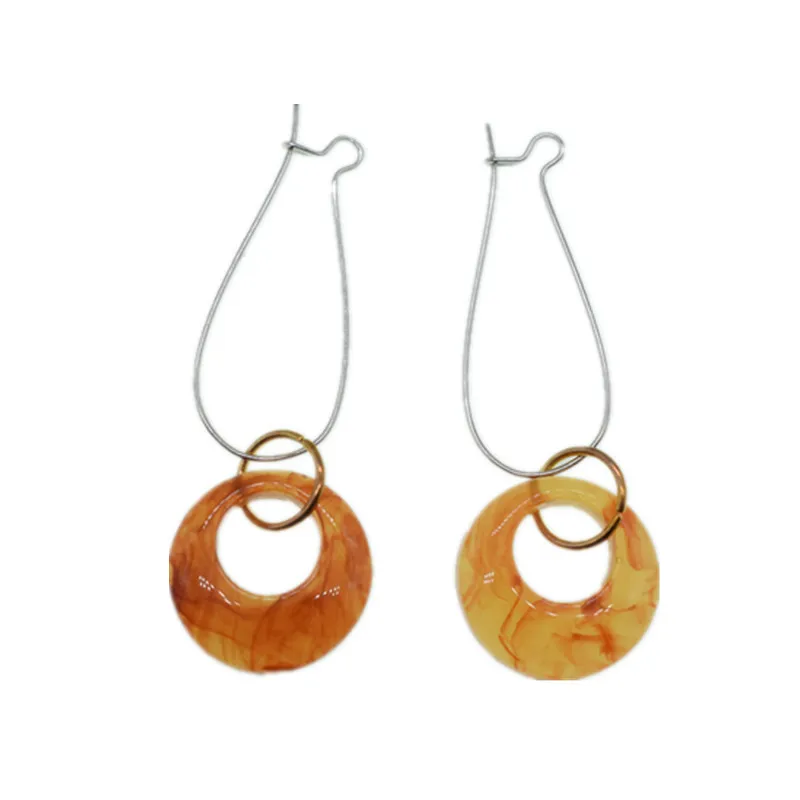 Смола Эксцентричный Круг Висячие серьги для женщин эффектное Современное