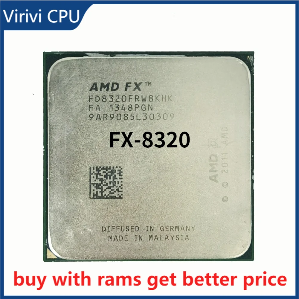 AMD FX-Series FX-8320 FX 8320 3.5 GHz Eight-Core CPU Processor FD8320FRW8KHK Socket AM3+ | Компьютеры и офис