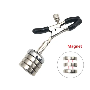 Magnetic clips torture play metal Nipple clamps breast Bondage Restraints Accessory BDSM Fetish women sex