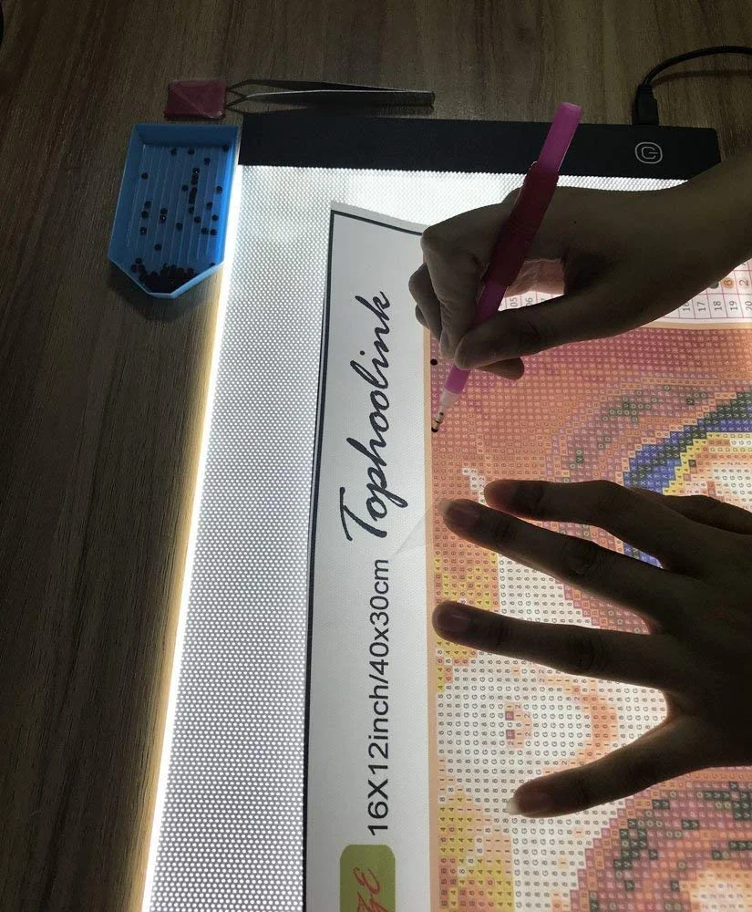 Светодиодный планшет для рисования A5, светильник в коробке, 9,5*5,9 дюймов, графический цифровой копировальный планшет, доска, алмазная краска, эскиз аниме, Прямая поставка