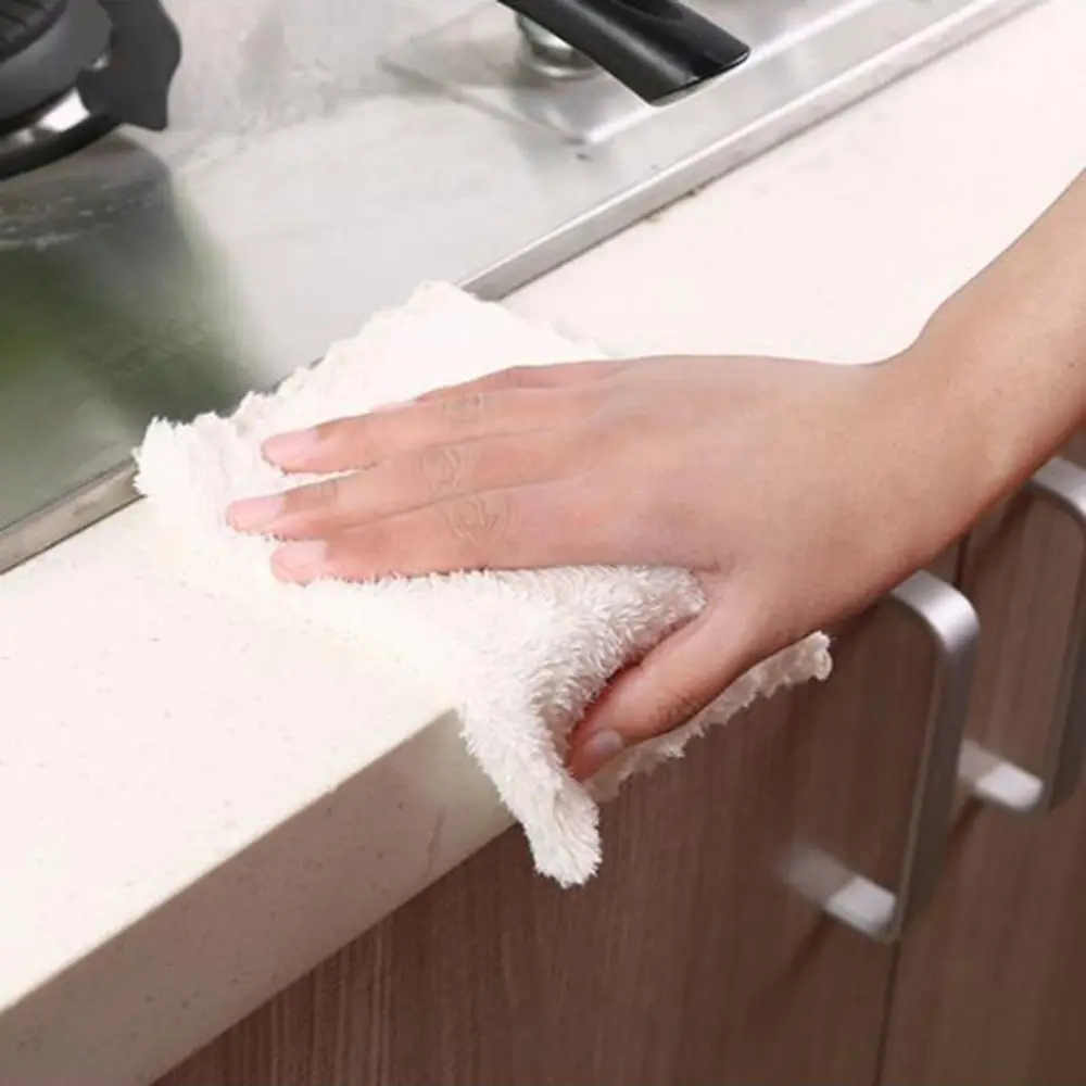 

Super Absorbent Microfiber Kitchen Cleaning Cloth Dish Cloth Thick Soft Absorbent Hand Cleaning Towel Wipe Dish Cloth
