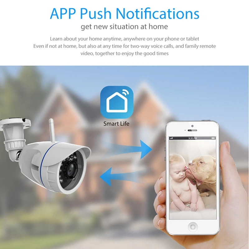 ABKT-уличная Водонепроницаемая Hd 720P Wifi ip-камера, Беспроводная сетевая камера ночного видения Cctv, работает с Alexa Echo Show