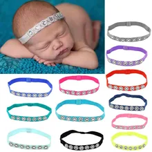 Diadema de bebé diamantes elástico bebé niña diademas banda para el cabello accesorios de Phtography Haarband bebé accesorios para el cabello diadema bebe(China)