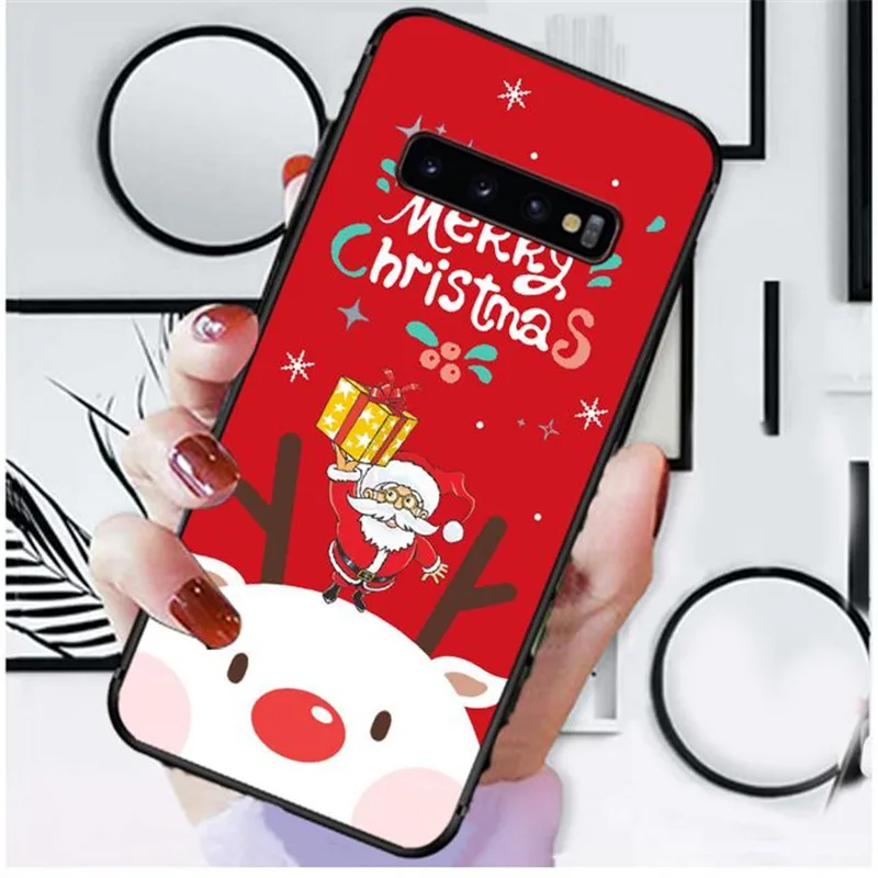 Рождественский подарок, чехол для samsung s10 s10+ s10e s9 s9+ s8 s8+ чехол для galaxy s7 s6 edge plus, мягкий силиконовый чехол из ТПУ