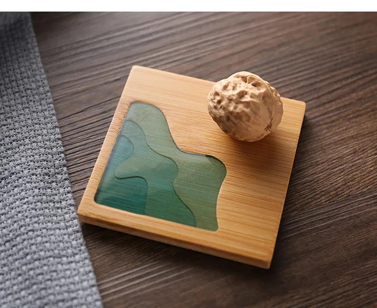 "Bamboo Bloom" Resin Tea Coaster - clHouse & Home