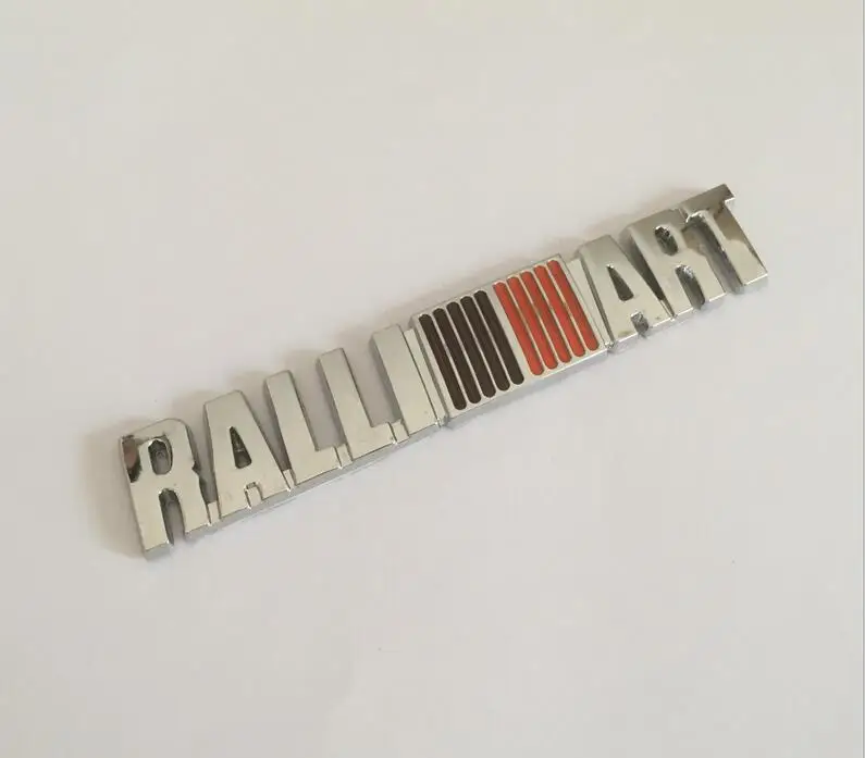silver 10 шт. металлический логотип RALLIART крыло эмблема автомобиля боковой задний багажник значок наклейки автомобиль Стайлинг авто аксессуары - Название цвета: silver